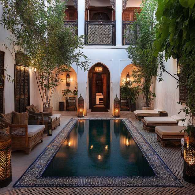 Moroccan riad with swimming pool